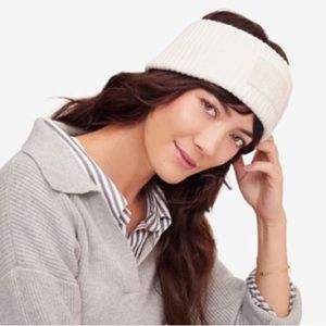 Coach White Cable Knit Winter Headband